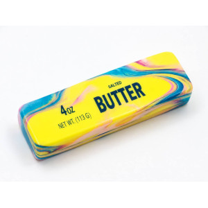 Антистрес-іграшка Squishy Butter Rainbow (Масло мармуровий візерунок) – м'який сквіш для дітей та дорослих